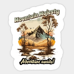 Mountain Majesty Adventure Awaits Sticker